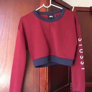 stussy cropped long sleeve